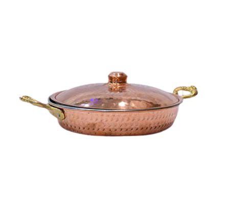 Sartén turca de cobre con doble Mango, sartén para Huevos, Huevos, Rancheros, Sahan, Sos Huevos, Rancheros, concha de almeja, 14 cm, es tradicional