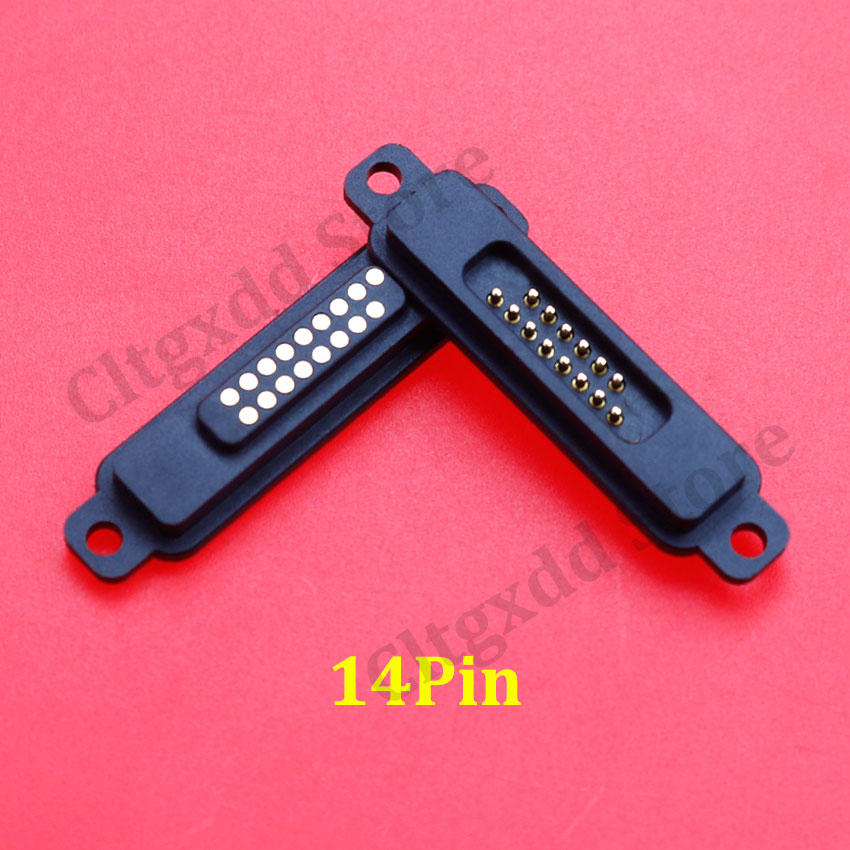 1Pair 13/14/15/16/17/18/19/20Pin Waterproof Magnetic Pogo Pin Connector 2A Male Female Pogopin Spring Loaded DC Power Socket: Red