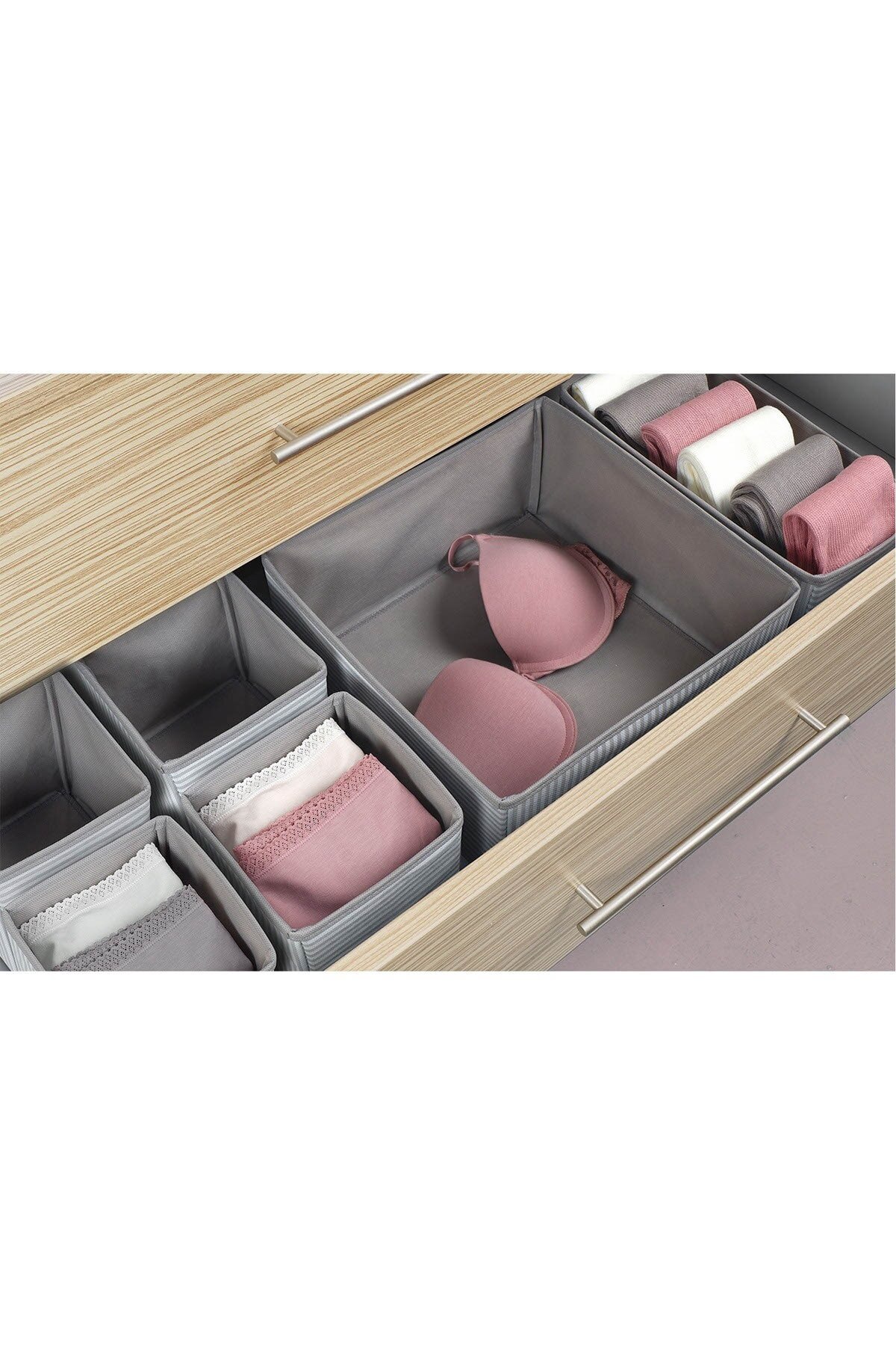 Storage Drawers Fabric Storage Organizer Drawers for Cabinet 4 Piece Organizer Box Kitchen Desktop Organizer