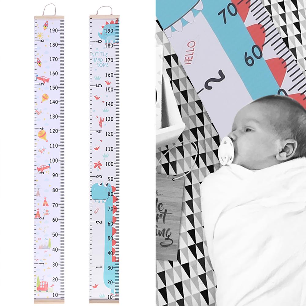Baby Removable Height Growth Chart Ruler Wall Decor Canvas Sticker for Kids Necessary Household Infant Growth Supplies