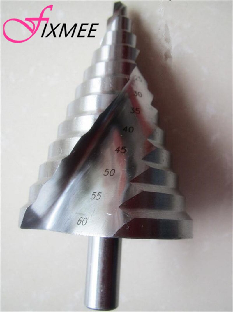 Fixmee Spiral Groove Step Drill Bit 6-60mm Reamer Reaming Drilling Hole Cut For Iron/Steel Plate/PV Plate/Insulation Board