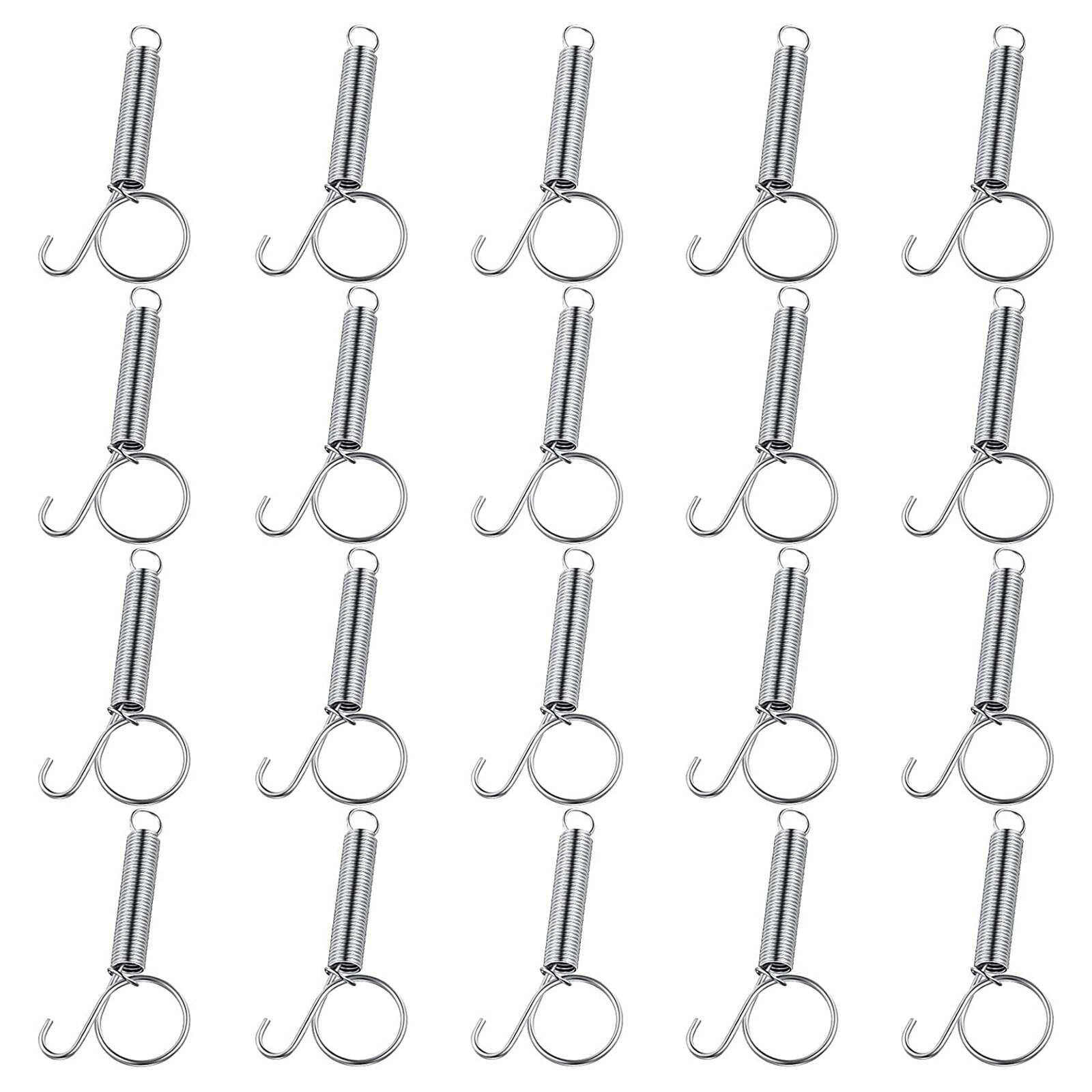 20pcs Spring Latch for Pet Cage Door Metal Finger Spring Latch Hook for Fixing Rabbit Birds Rodents Hamster Cage Door