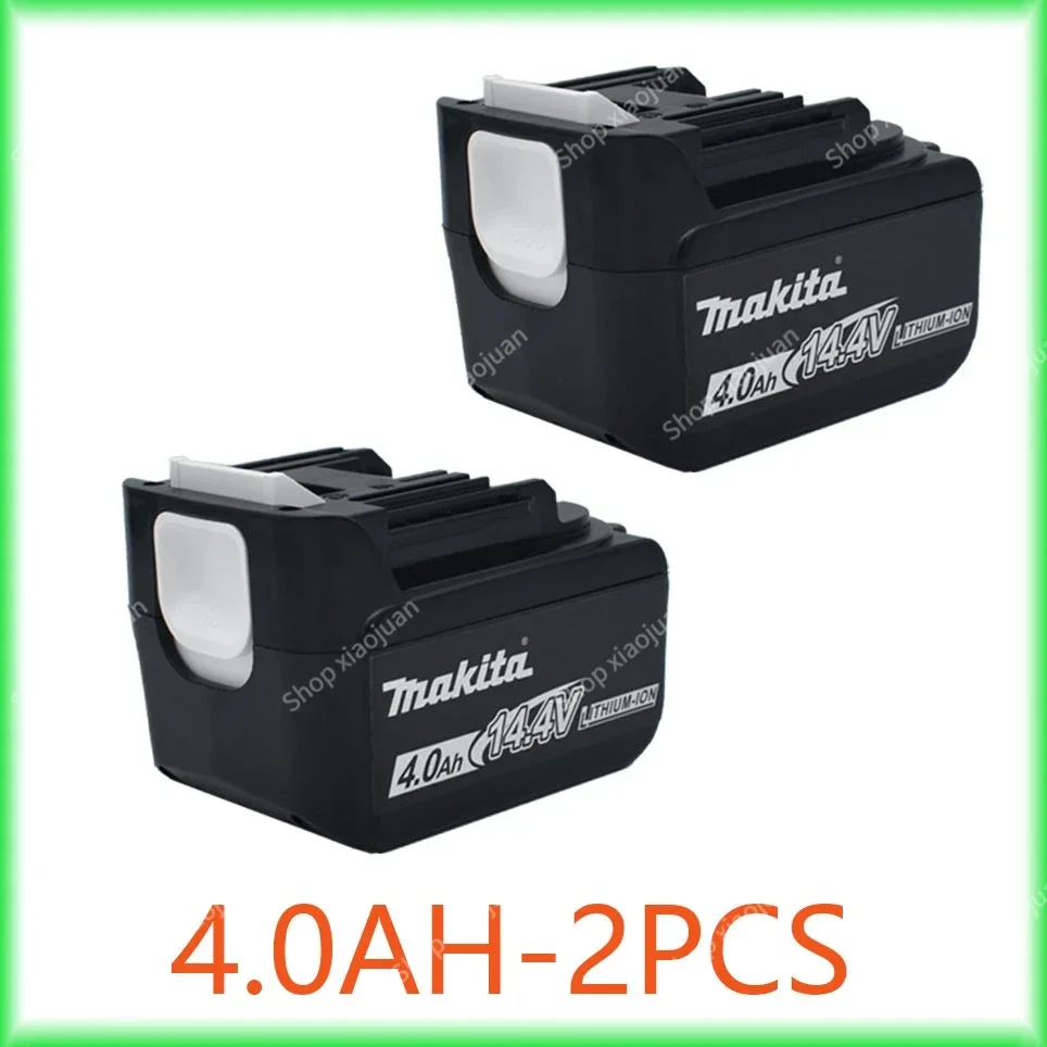 Batterie aste pour Makita, indicateur LED, 4,0 Ah, 14.4V, BL1430, BL1415, BL1440, 196875-4, 194558-0, 195444-8: Black