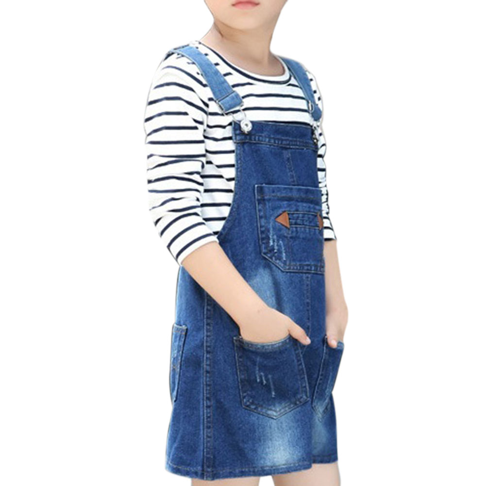 neue Sommer Baby Mädchen Denim Midi Hosenträger Kl... – Vicedeal