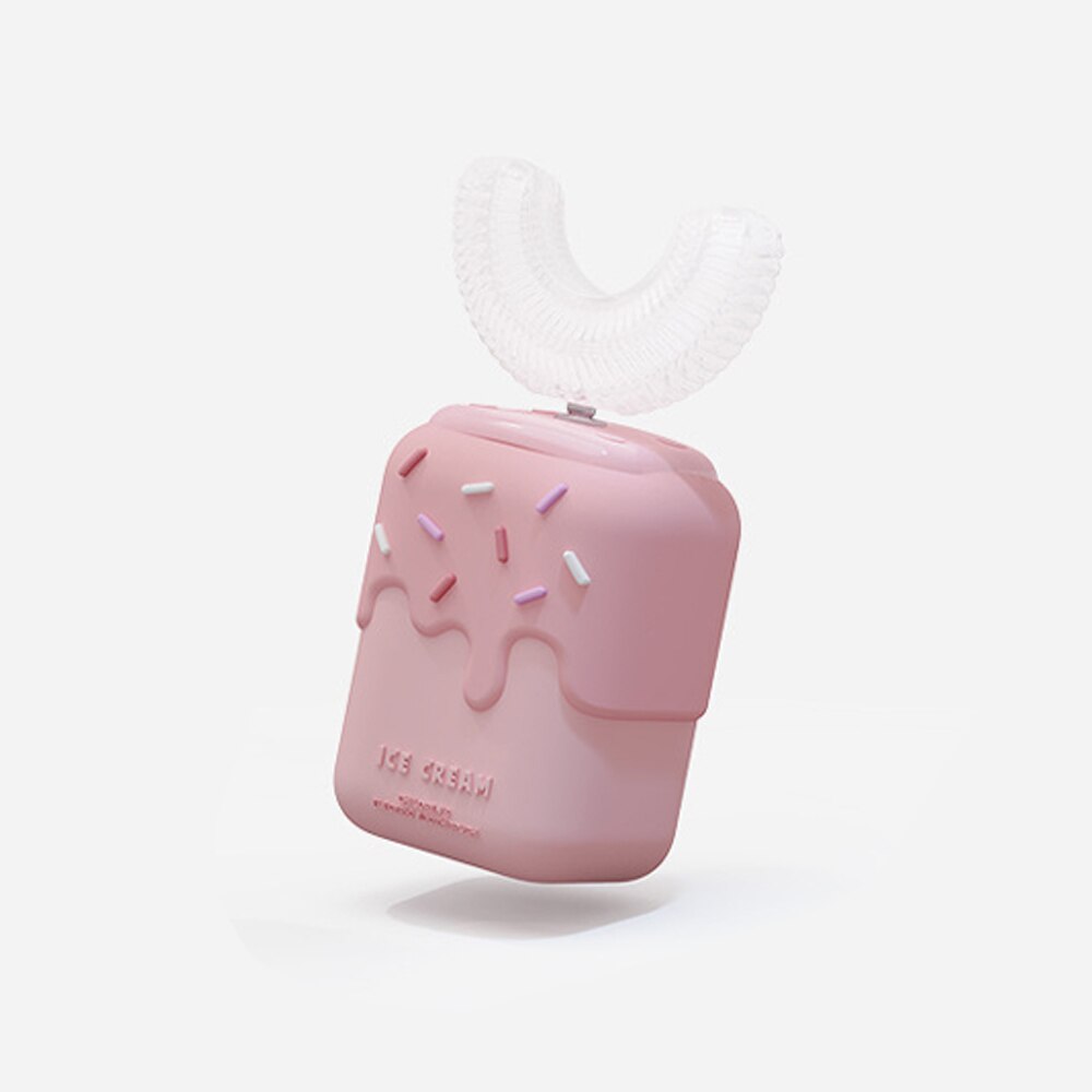 Neue Heiße freundlicher Elektrische Zahnbürste Karikatur aufbringen Silikon Zähne Pinsel für freundlicher mit Weichen Ersatz Kopf Baby Zahnpflege: Eis Creme