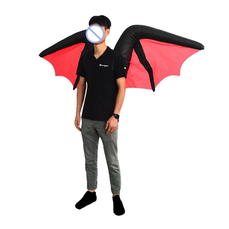 Bat Wing Inflatable Costume Adults Funny Blow up Outfit Halloween Cosplay Suit K92D