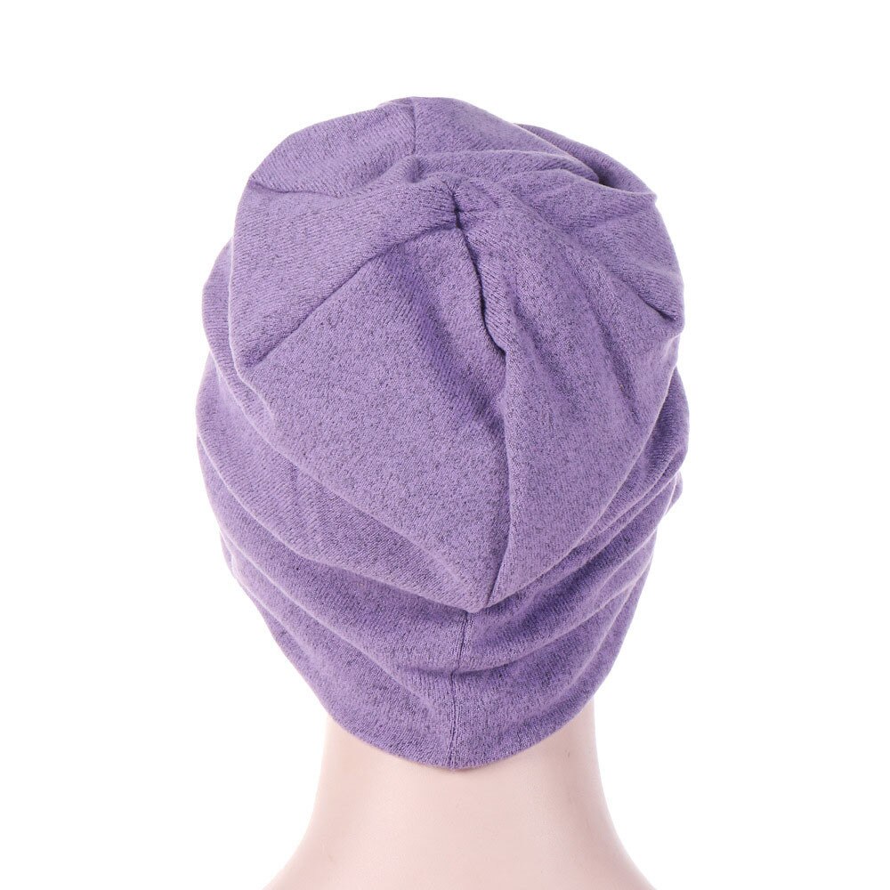 Las mujeres de algodón cálido a prueba de viento gorro de quimioterapia sombrero musulmán cabeza gorro envolvente otoño sombreros gorra de gorros de lana para quimioterapia arcos accesorios para el cabello