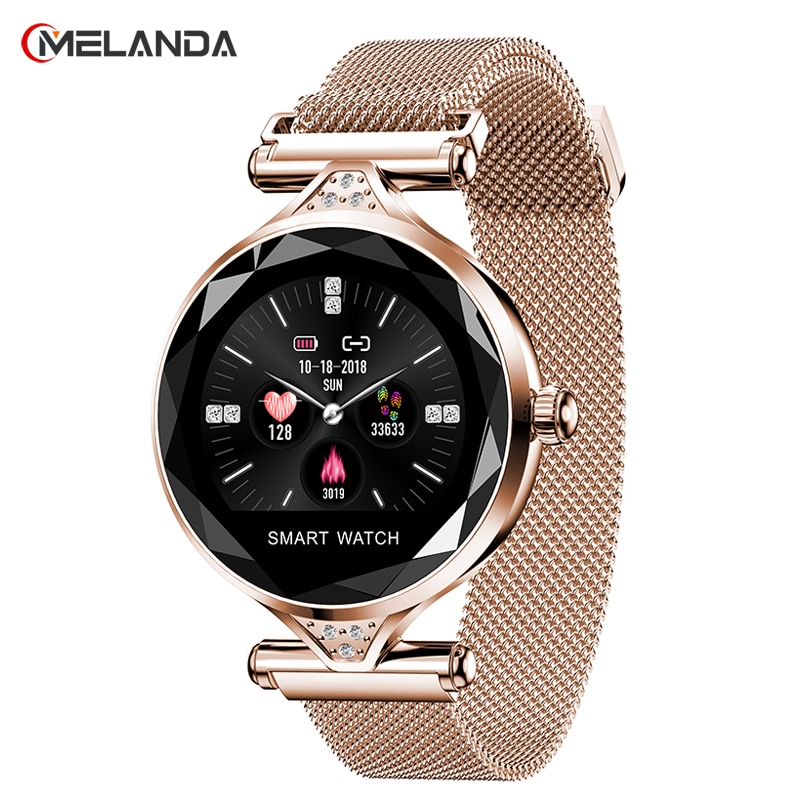 Vrouwen Smartwatch Wearable Apparaat Bluetooth Stappenteller Hartslagmeter Voor Android/Ios Smart Armband