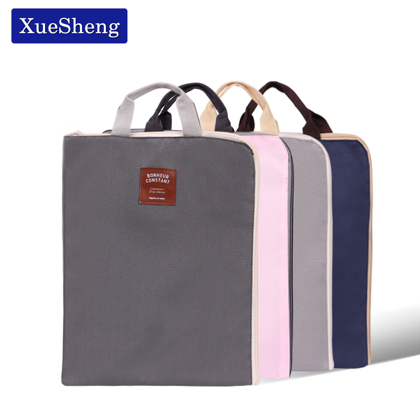 1 PC Korean Simple Solid A4 Big Capacity Document Bag Business Briefcase Storage File Folder for Papers Stationery Student