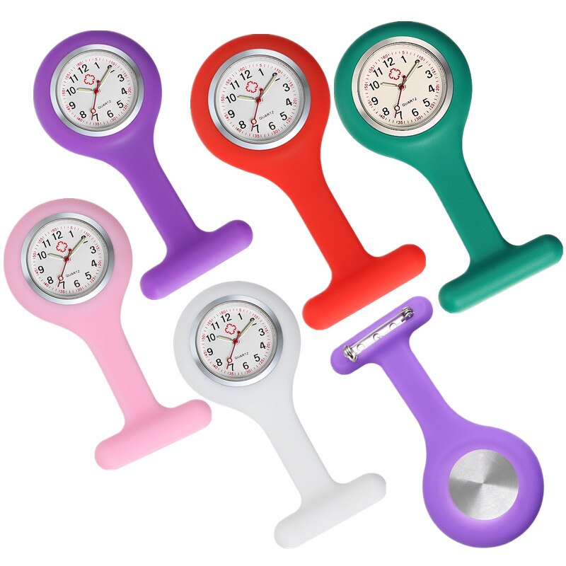 Nurse Watch Pocket Horloges Voor Meisjes Siliconen Verpleegster Horloge Broche Tuniek Eenvoudige En Stijlvolle Horloge Reloj De Regalo