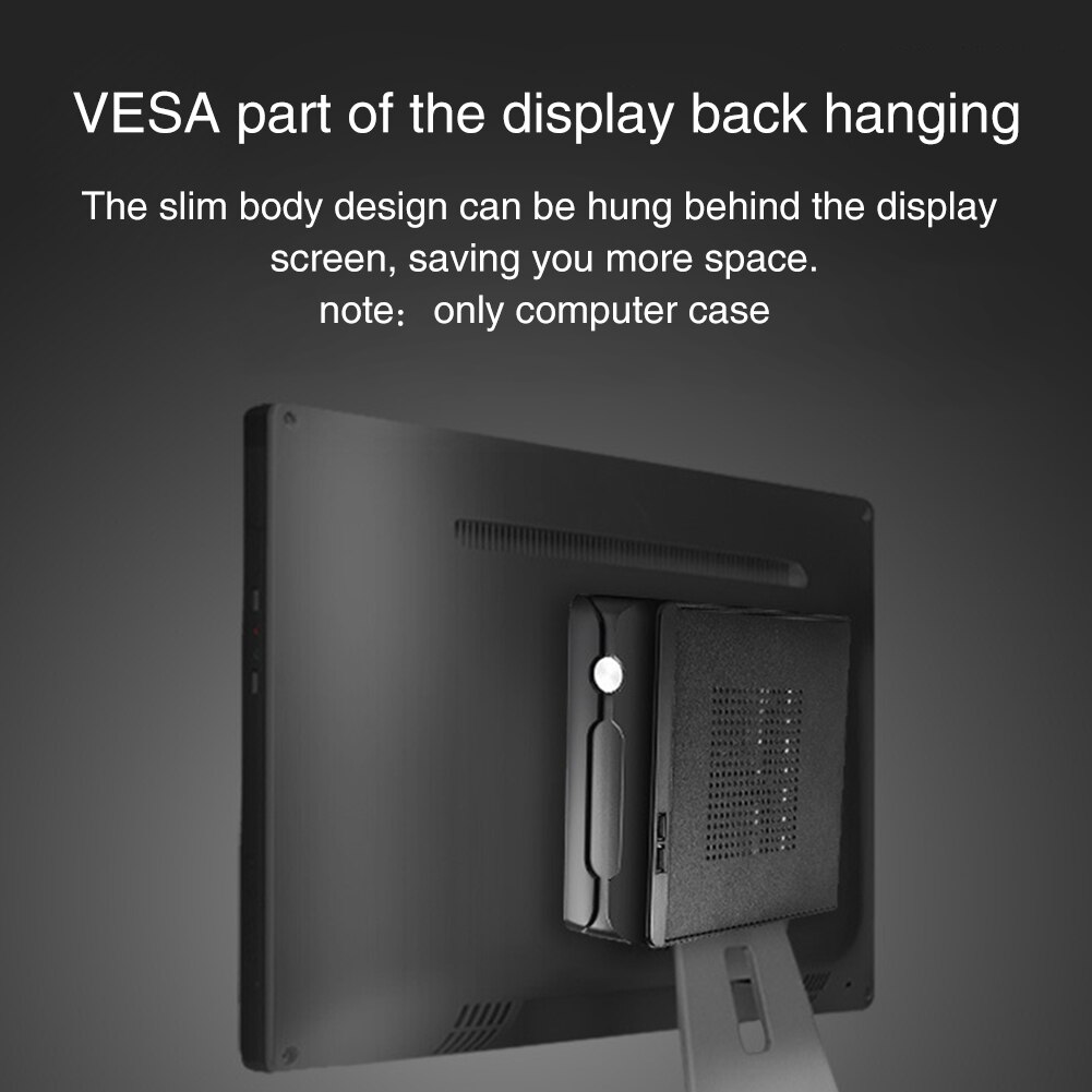 Computer Case Horizontal Office Home Mini ITX HTPC 2.0 USB Host Chassis Power Supply Gaming With Radiator Hole Desktop Practical