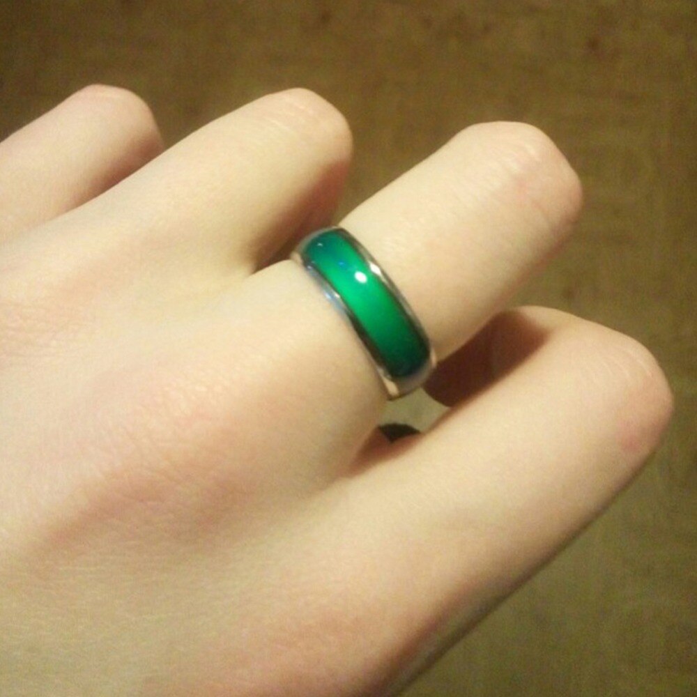 Joyería Fina anillo de humor de cambio de Color emoción sentimiento anillo de humor cambiante banda temperatura anillo #280844