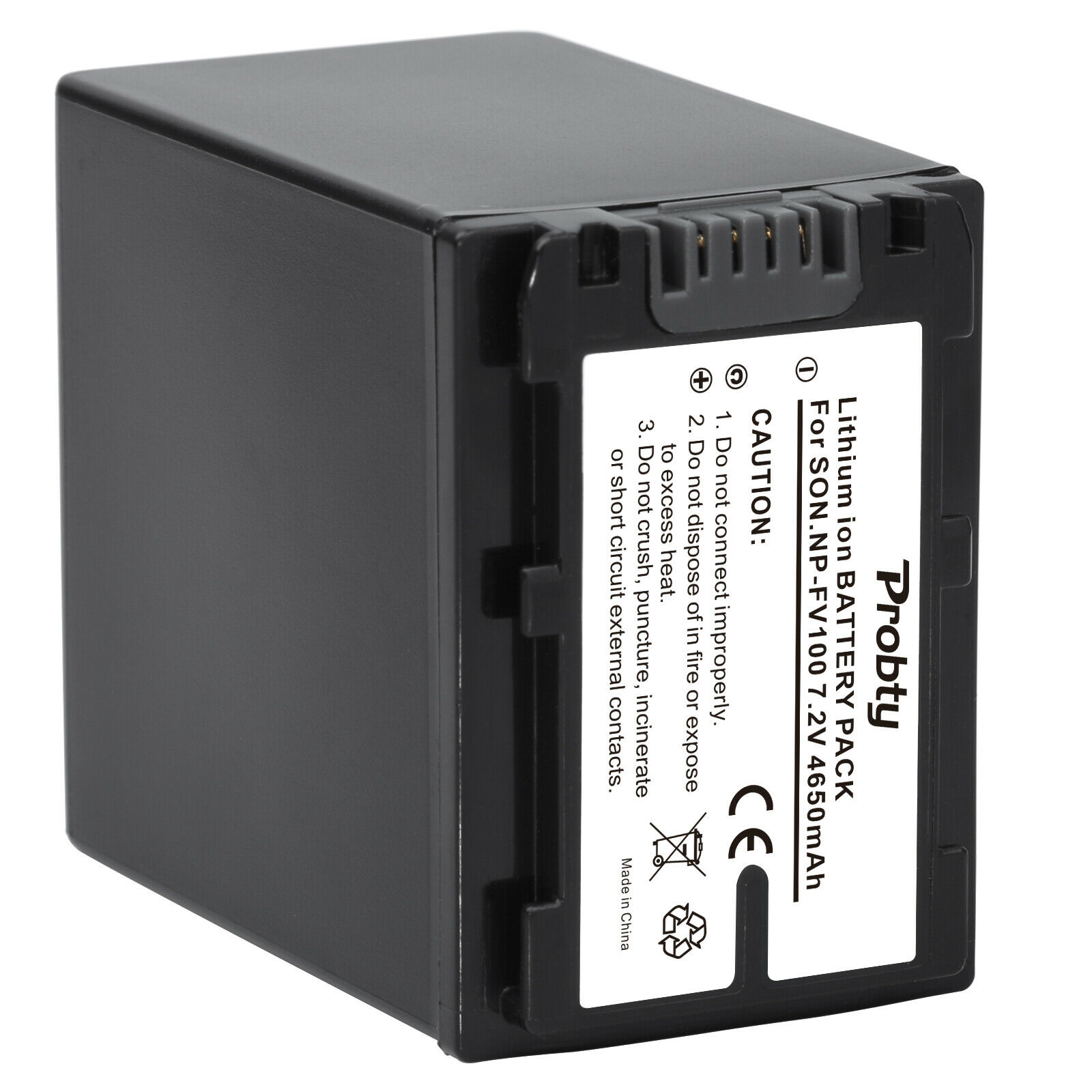 4650mAh NP FV100 NP-FV100 FV100 Batteries + LCD USB Charger for Sony NP-FV30 NP-FV50 NP-FV70 SX83E SX63E FDR-AX100E AX100E: WHITE