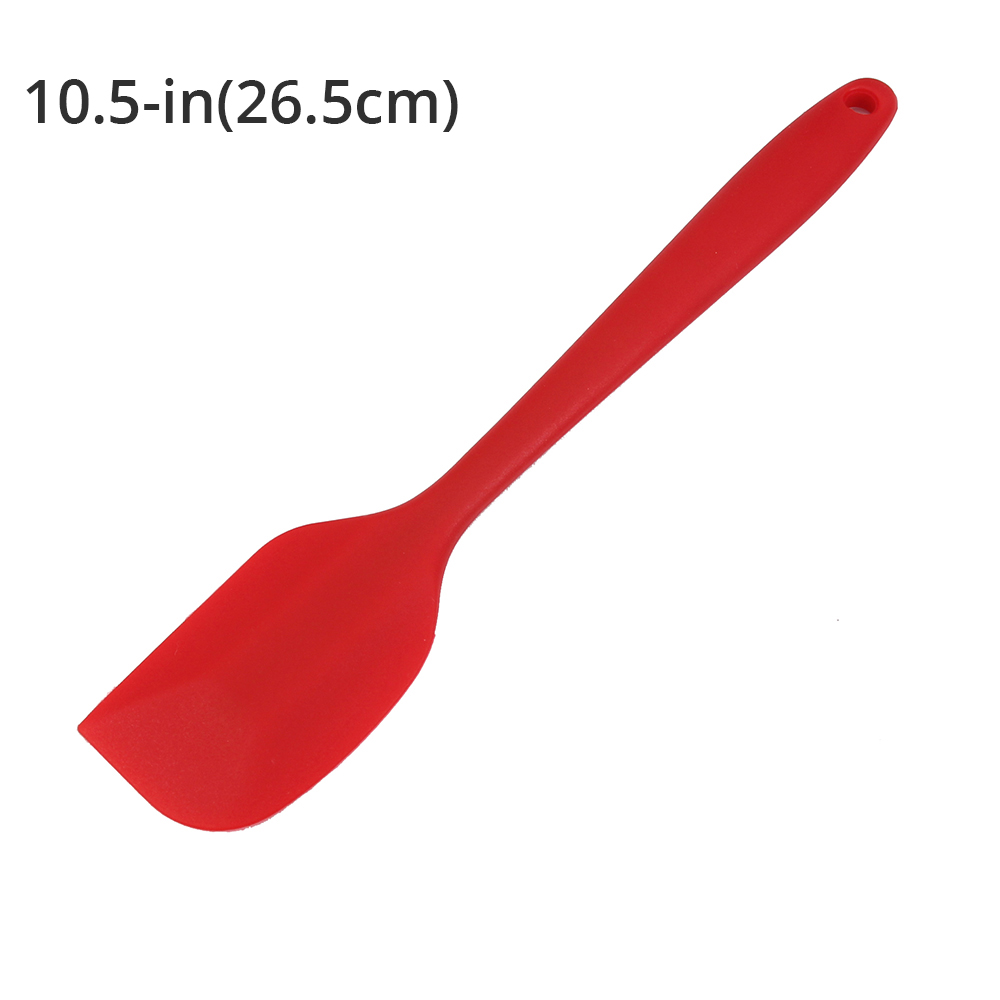 5-13 Pcs Siliconen Koken Tools Keukengerei Set Accessoires Met Opbergdoos Tong Spatel Met Houten Handvat Anti-aanbak kookgerei: Red Large Spatula