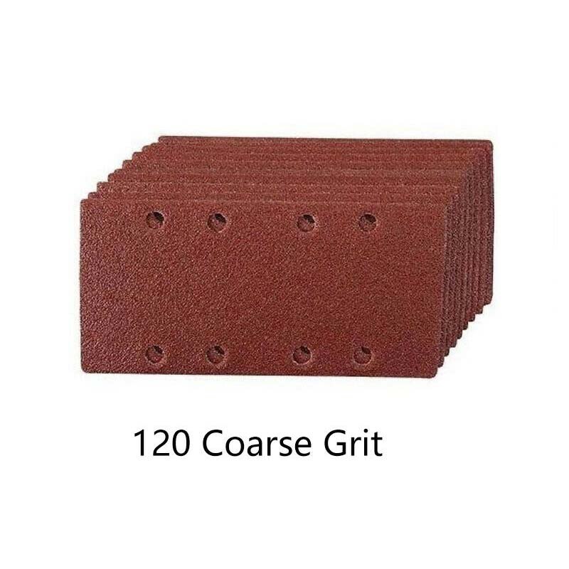 10Pcs Hook and Loop Sanding Paper Punched Sheets Sandpaper Abrasive Paper 40-400 Grit For 1/3 Sanders Sanding Polishing: 120 Coarse Grit
