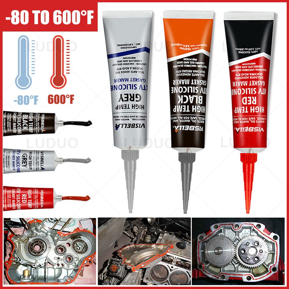 Sellador adhesivo de silicona RTV de alta temperatura, pasta fuerte súper pegamento de 85g para reparación de sellos de espacio de Motor de coche, relleno de Motor