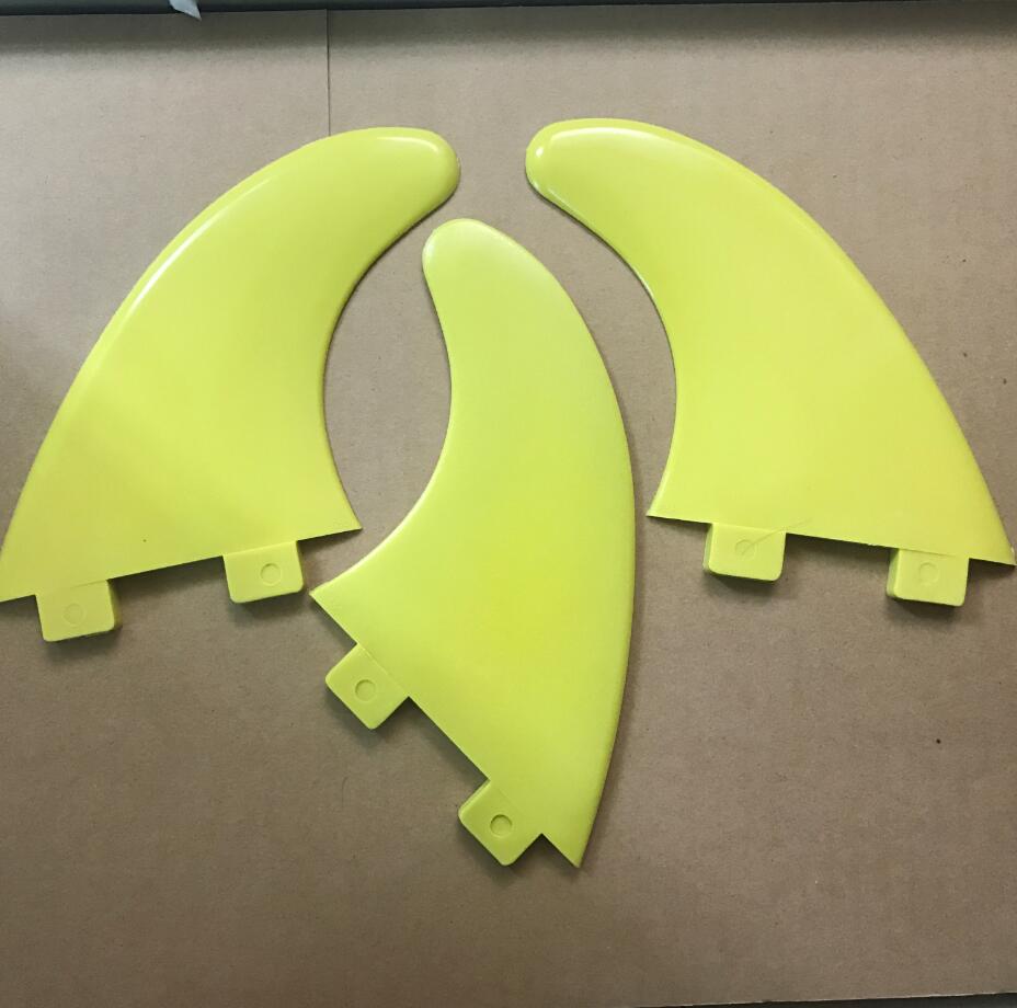 Kleurrijke Plastic Fcs Surf Fin Zonder Logo: Geel