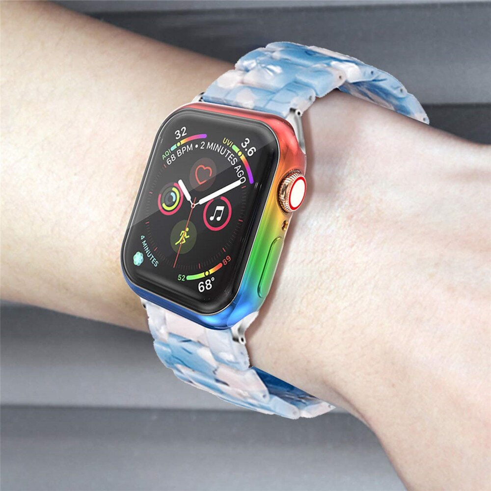 5 carcasas de de Color degradado para Apple Watch Series SE 6 5 4, cubierta protectora delgada, parachoques de para iWatch 44MM 40MM