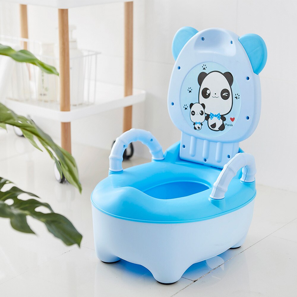 Orinal portátil con forma de Panda para niños, orinal con asiento de entrenamiento, urinario para niños, inodoro cómodo para niños, orinal de viaje para niños: PJ3452B