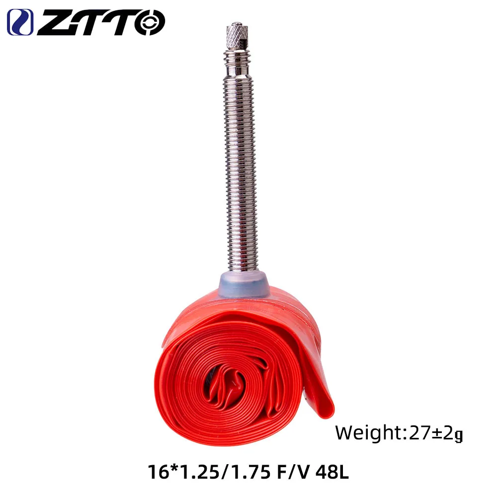 Ztto ultralett tpu sykkelslange 26/27.5/29 tommers sykkelslange fransk ventil lengde  fv 48mm 60mm 80mm 700c landeveissykkeldekk: Himmelblå