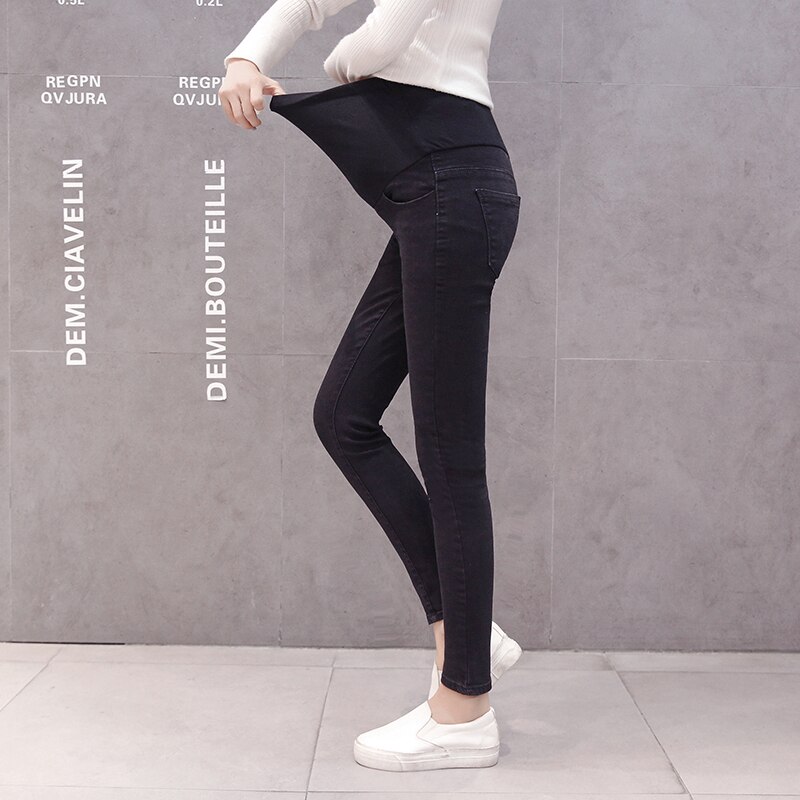 summer pregnant women high waist belly trousers maternity stretched skinny pencil pants office lady pencil pants