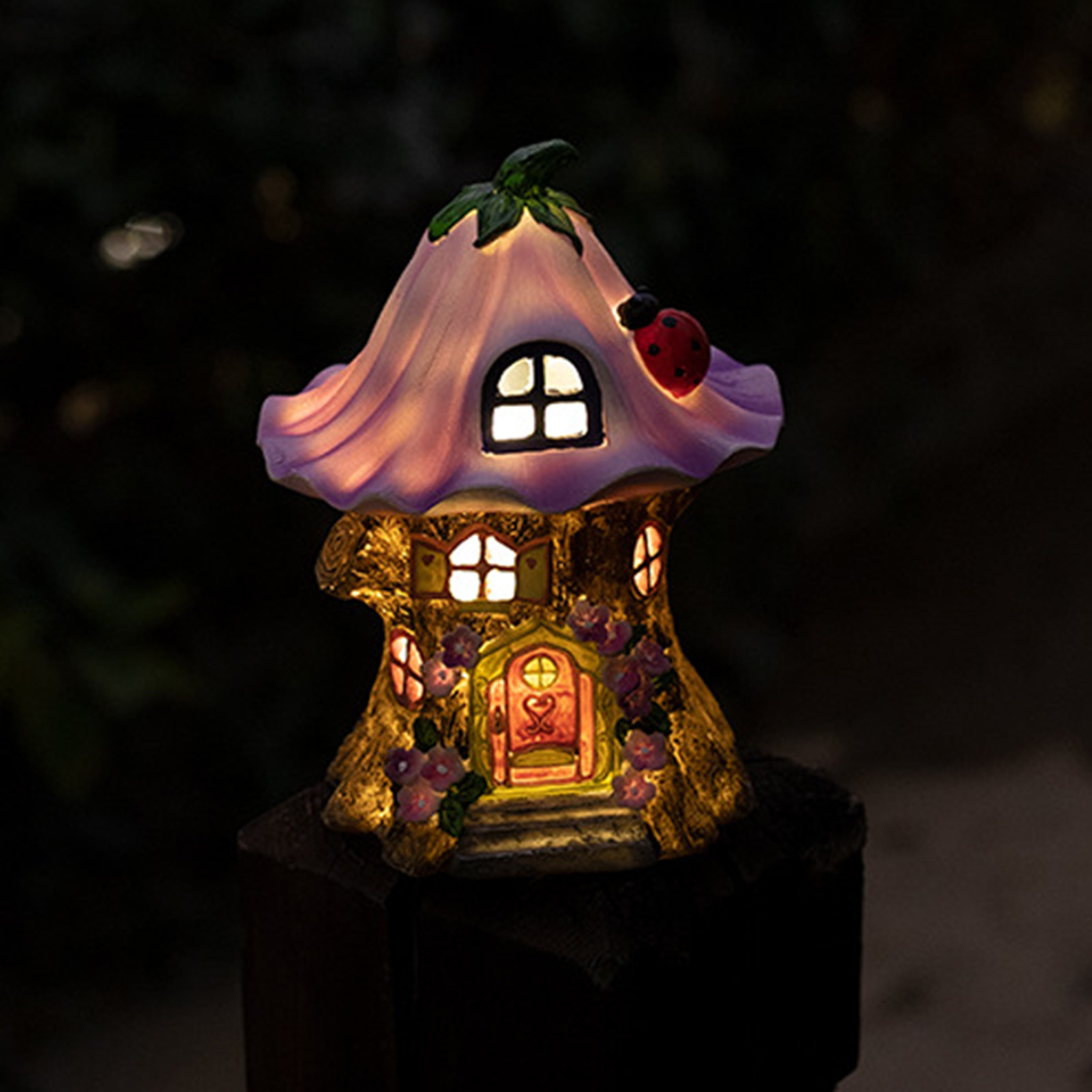 Nette Kobold Haus Dekor LED Solar- Licht Ich bin Freien Balkon Garten Deko Fee Haus Harz Handwerk Ornamente Kinderzimmer Deko