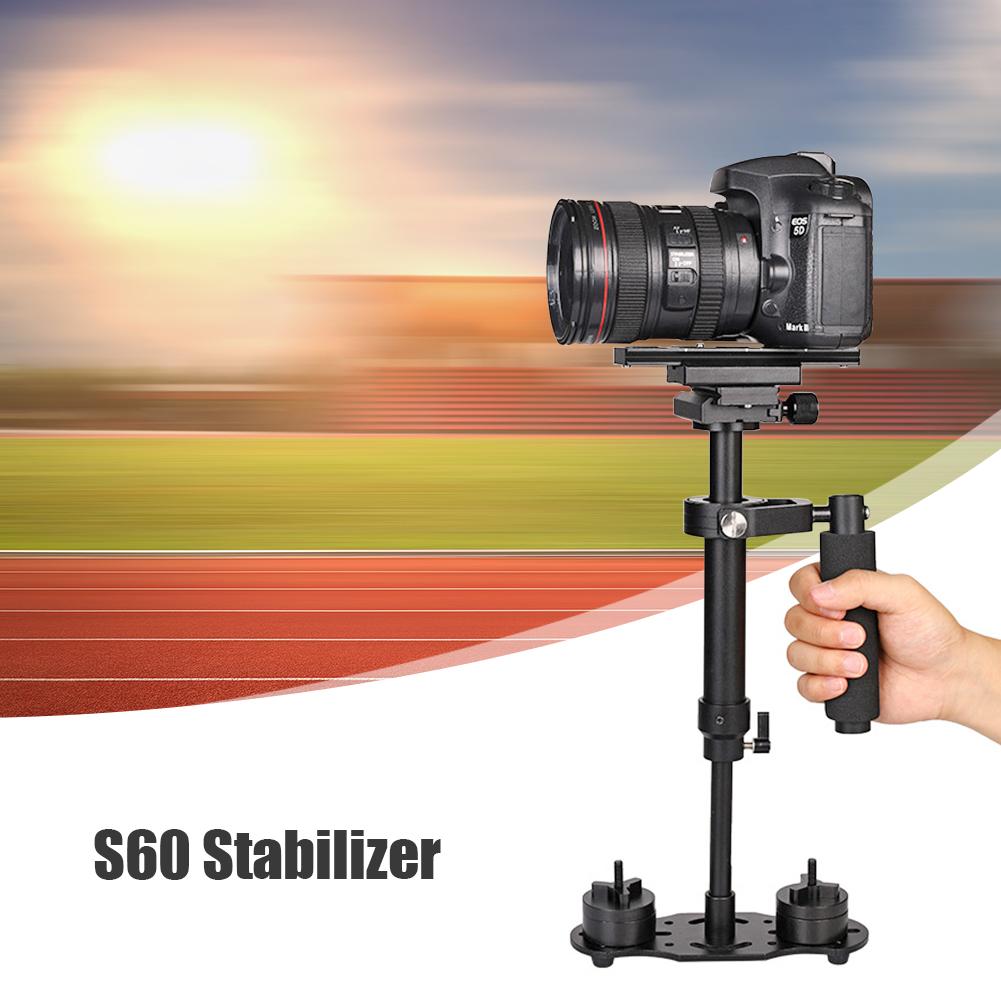 Portable S60 Mini Handheld Stabilizer Anti-shake Video Camera Steady Head Camera holder Digital camera mount for DSLR