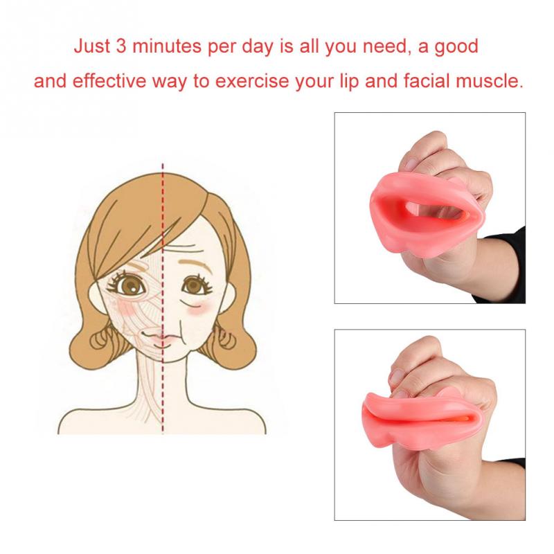 Silikone gummi ansigtsløftning læbetræner mund muskel strammer ansigt massage træner anti rynke læbe øvelse mundstykke værktøj