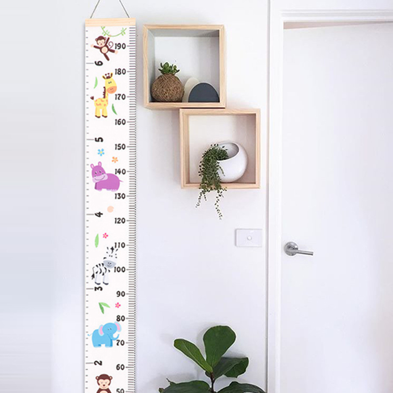 Tegneserie dyremønster børn højde vækst diagrammer hjem hængende dekorative håndværk miljøvenlig vandtæt holdbar