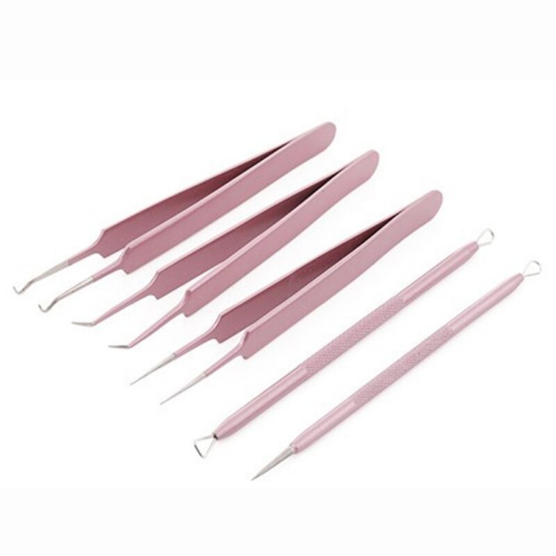 Blackhead Remover Kit Curved Blackhead Tweezers Kit Pimple Comedone Extractor Tool Set Dermatologist Grade Kit