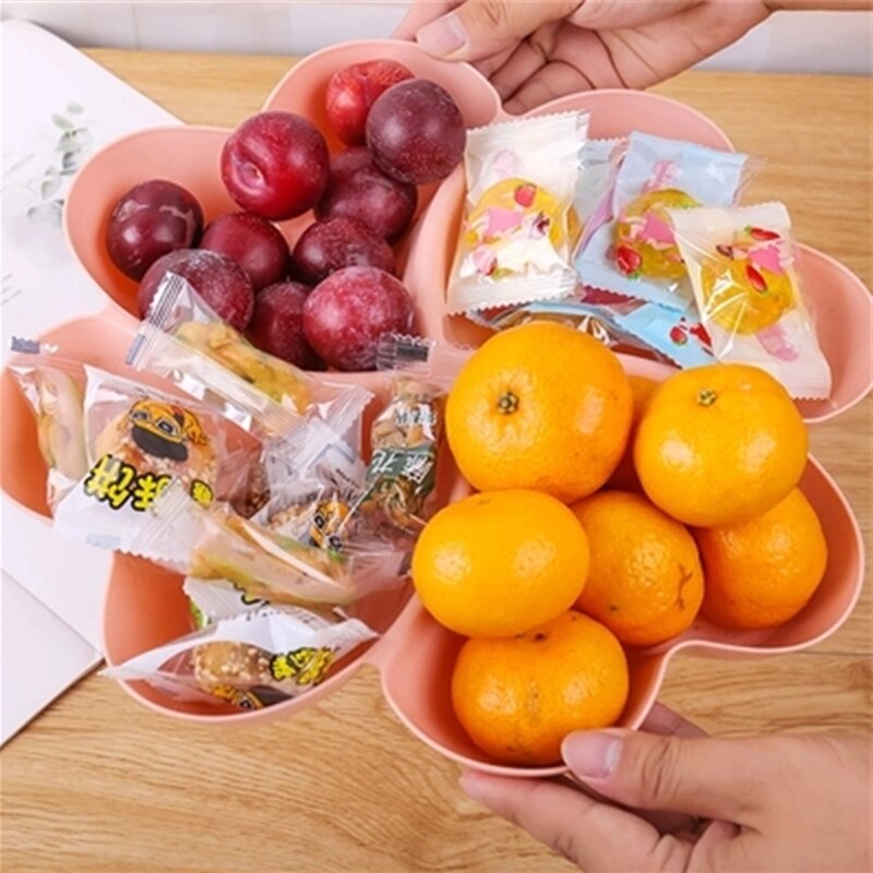 Heart Shaped Fruit Platter Plates Storage Box Dried Fruit Snack Plates Divided Candy Dessert Plate Container#1