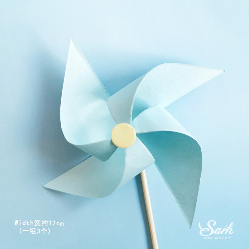 Décoration de la tête souris rose et bleu | En forme de cœur, moulin à vent, décoration de gâteau joyeux anniversaire, pour fête, fournitures de pâtisserie,: 6pc B material