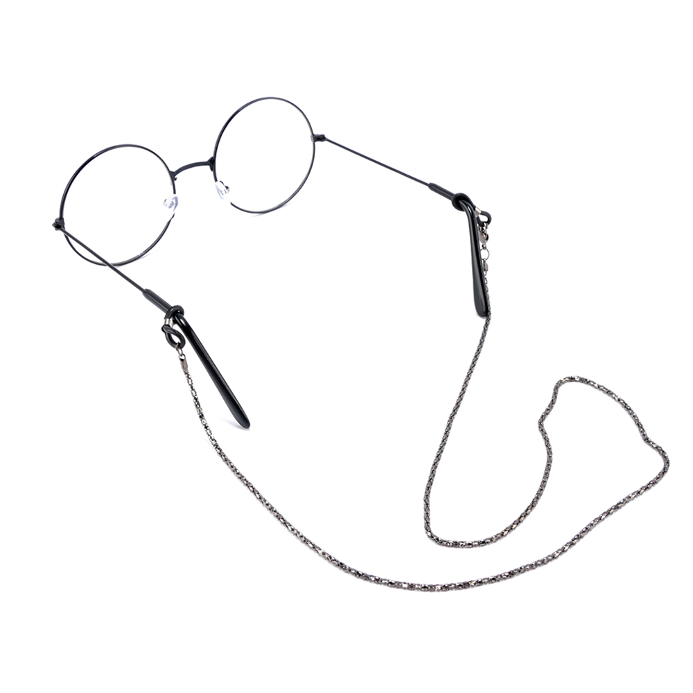 Chaînes en perles acryliques noires antidérapantes | Chaînes de lunettes à la pour femmes, porte-cordon, sangle de cou, corde de lunettes de lecture: 2