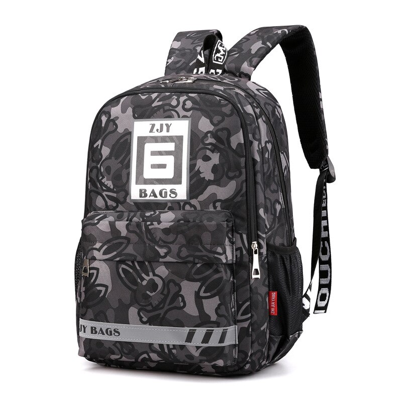 Camouflage Schooltassen Waterdichte Kinderen School Rugzak Jongens Basisschool Rugzak Boek Bag Kids Satchel Mochila Escolar: grey