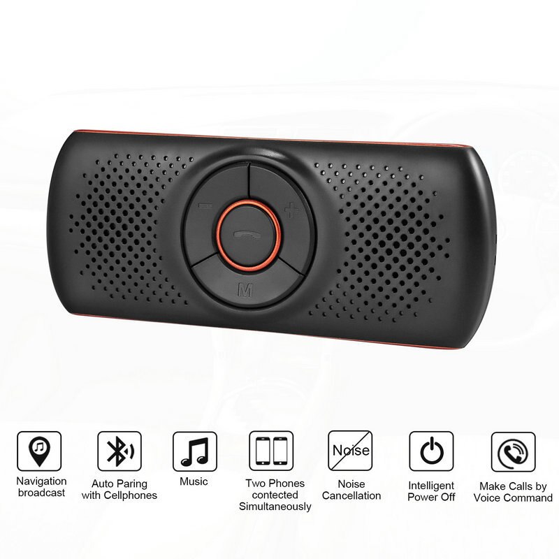 Multi-Function Bluetooth Speakerphone Bluetooth 4.2 EDR Support For SIRI 3W Speaker Car Handsfree Kit MP3 Player Adapter