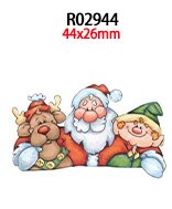30pcs/lot Christmas Printed Resin Flatback DIY Decoration Crafts Accessories R0292 R0293 R0294: R02944