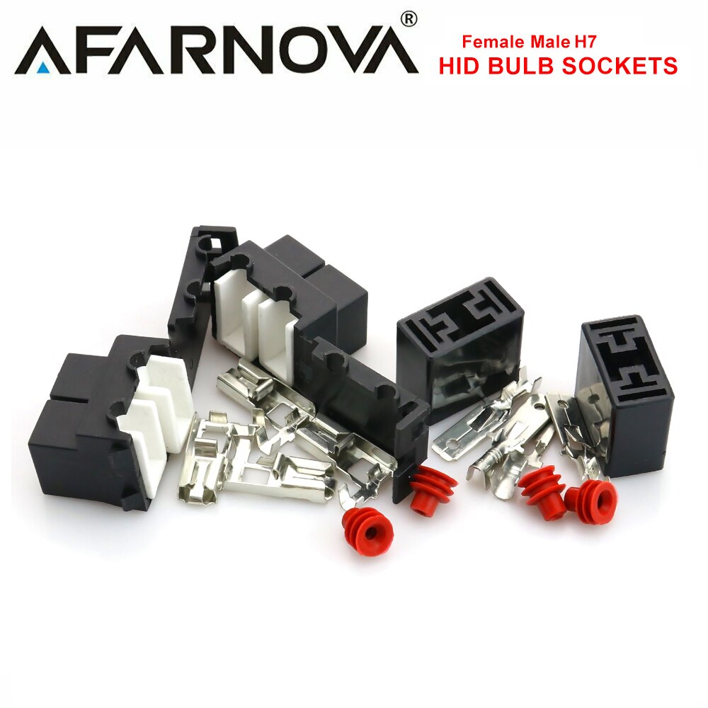 H4 9003 HB2 Keramische Vrouwelijke Socket Adapter Lamp Holder Mannelijke Koplamp Connector H1 H7 H8 H11 9005 9006 Lamp Plug hid Amp Terminal