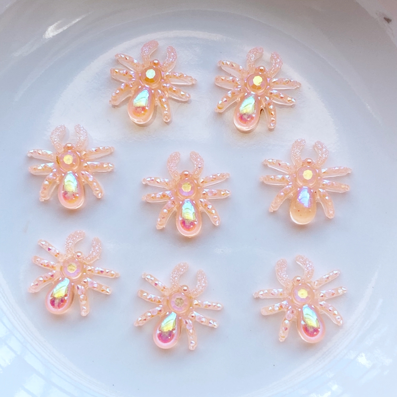 50pcs Cute Resin Mini Little Spider Flat back Cabochon Scrapbook Kawaii DIY Embellishments Accessories: E