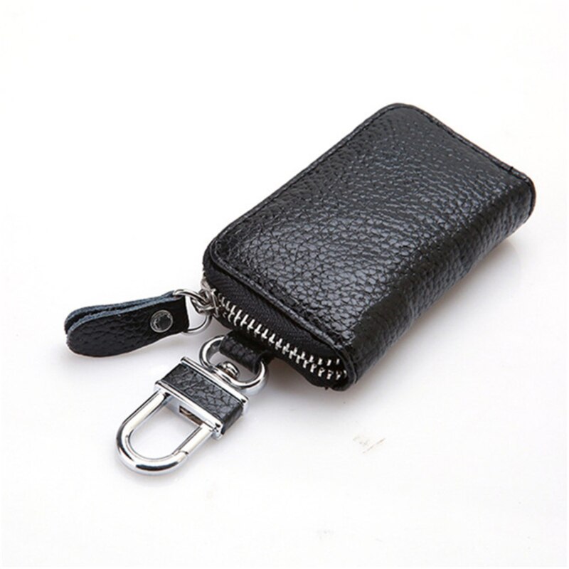 Pu lederen autosleutel portemonnees heren sleutelhouder huishoudster sleutels organizer dames sleutelhanger hoes rits sleutel etui tas portemonnee: Default Title