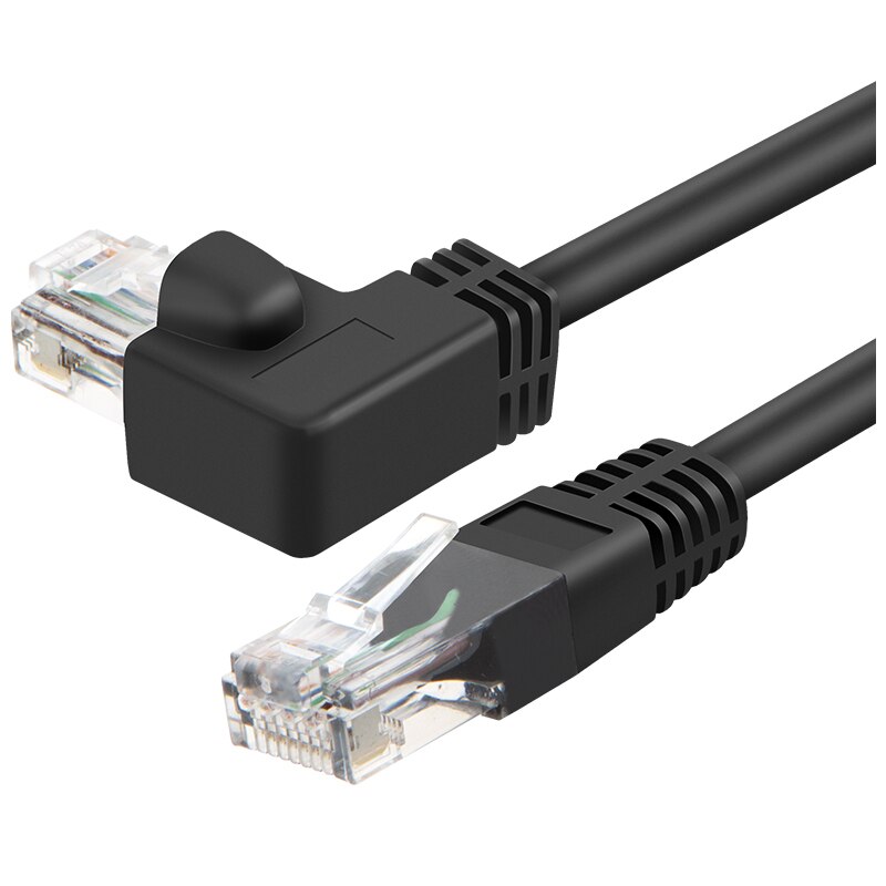 Cavo RJ45 26AWG CAT6 UTP lato angolato forma a L RJ45 cavo Patch forma cavo Ethernet cavo Lan CAT5 Gigabit CAT6 gomito 1m 1.8m 3m: Right / 1.8m