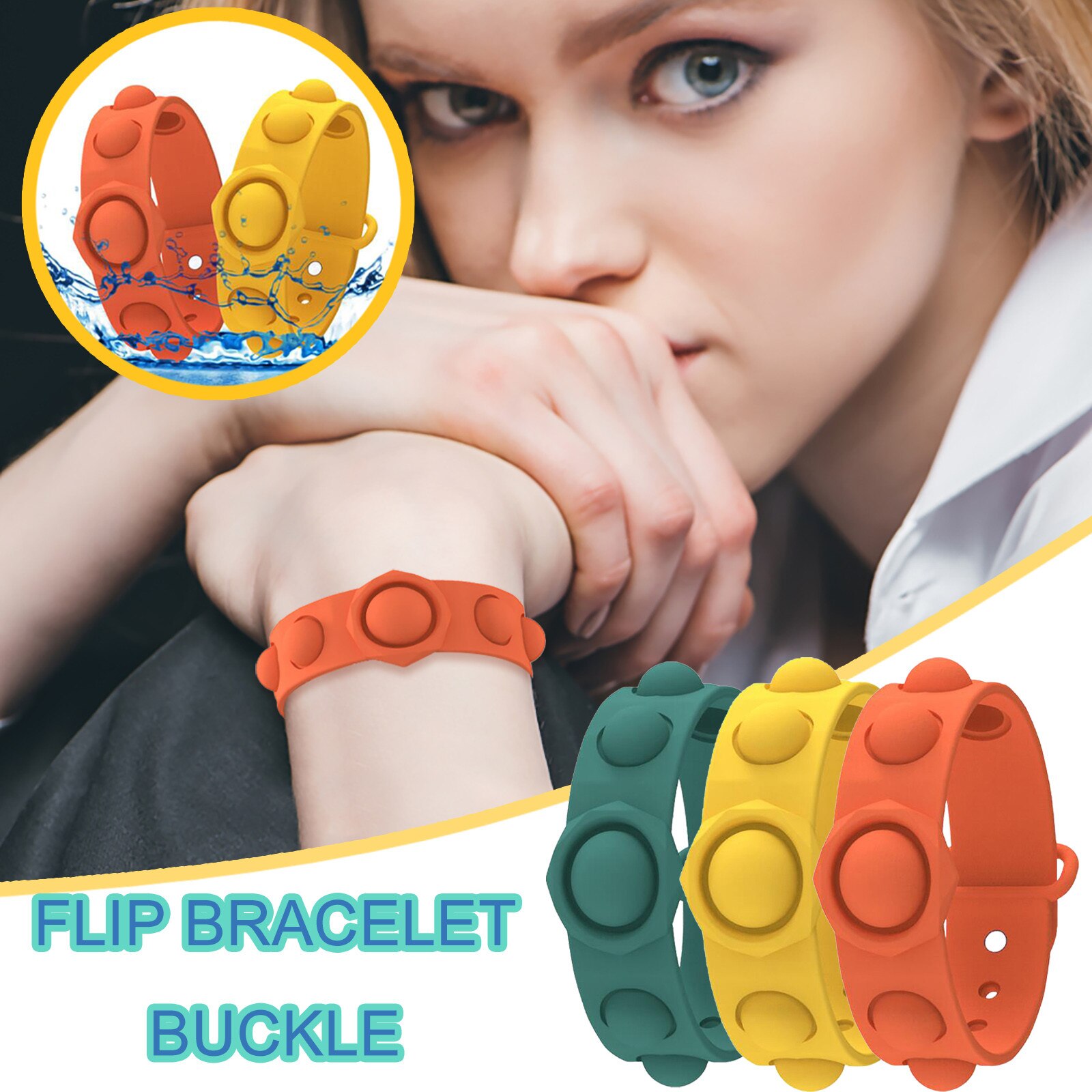 Simple Dimple Fidget Toys wristband Push Bubble Fidget Sensory Toy Autism Special Needs Stress Reliever Antistress Fidget Toys