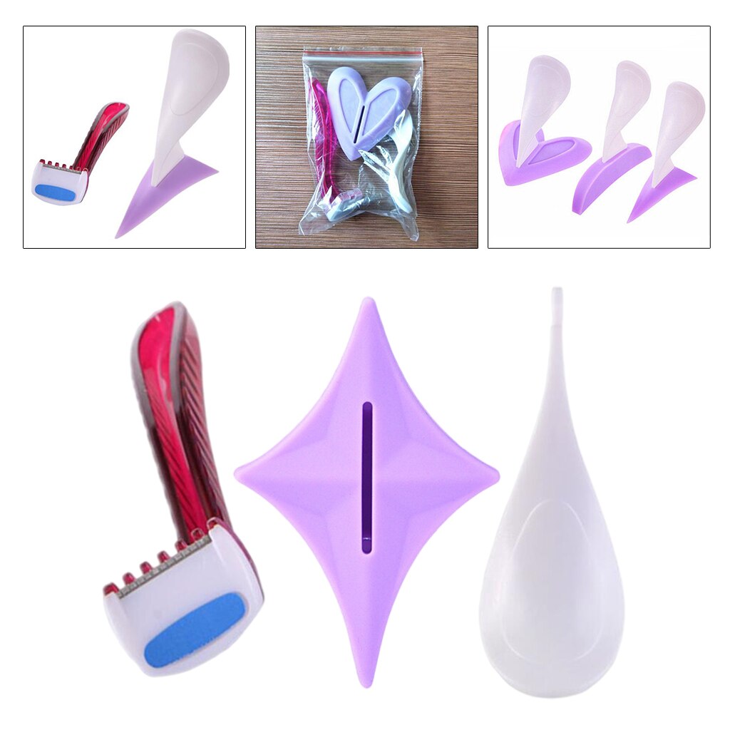 Portable Shaving Bikini Razor Set Trim with Precision Shaping Tool Women Pubic Hair Electric Bumps Secret Intimate Shaping Tools: Starfish