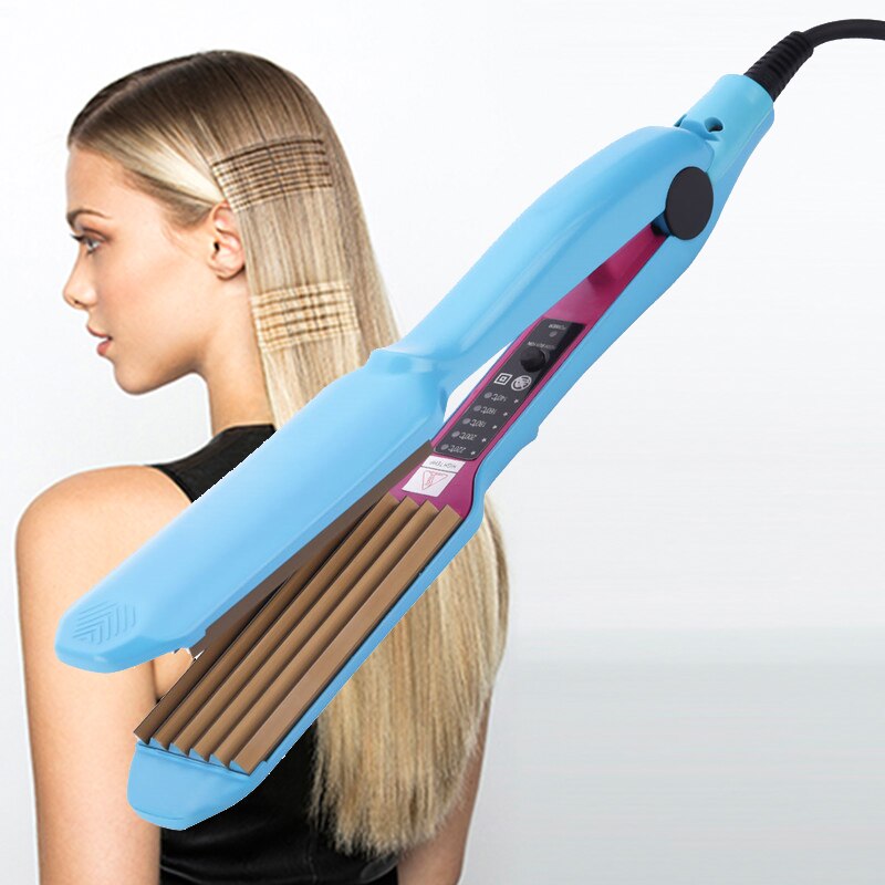 TOHUAN Hair Corrugated Iron Crimped Fluffy Hair Waving Iron Electric Crimp Hair Irons Beauty Styling Tools 110-220V