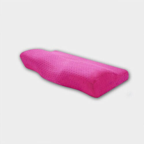 Contour memory foam cervikal kudde ortopedisk nacksmärtskudde för sida rygg spondylodyn sovkuddar nacke huvud ryggstöd: Rosröd