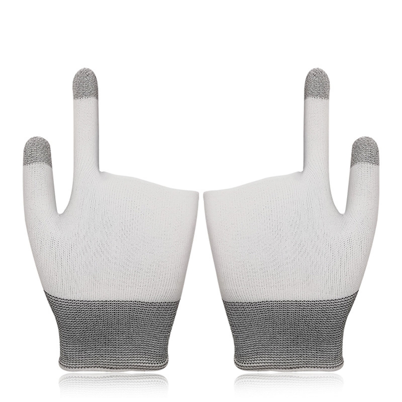 2Pcs Mobiele Game Gaming Handschoenen Voor Gamer Transpiratie Anti-Slip Touchscreen Vinger Mouw Ademend Mobiele Gaming Handschoenen: LIGHT BLUE