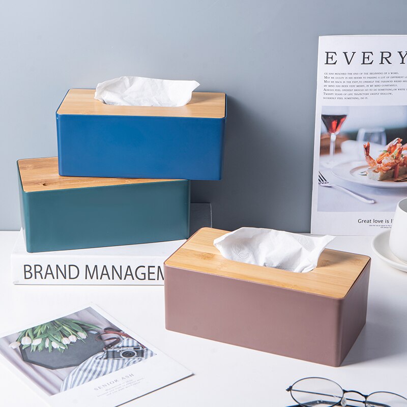 Tissue Box with Cover Tissues Wipes Storage Boxes Home Office Storage Napkin Tissue Holder Table Napkins Tissue Paper Case
