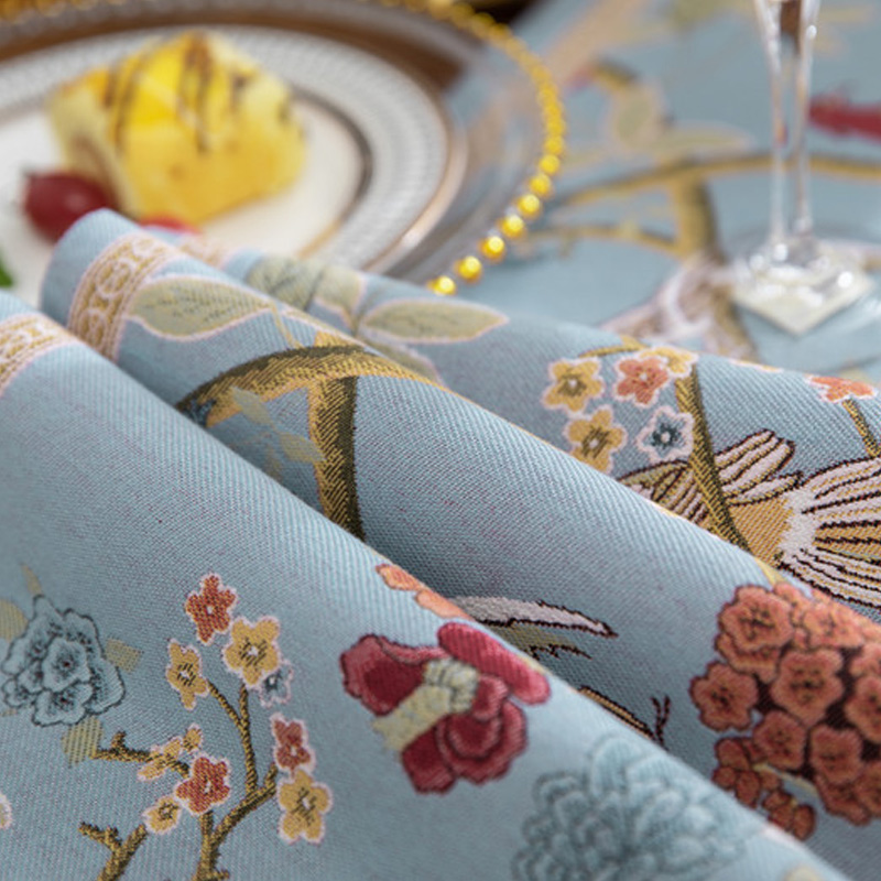 Table Runner Jacquard Fabric Table Runners for Home Decor Polyester Cotton Track on the Table Bead Tassel Decor chemin de table