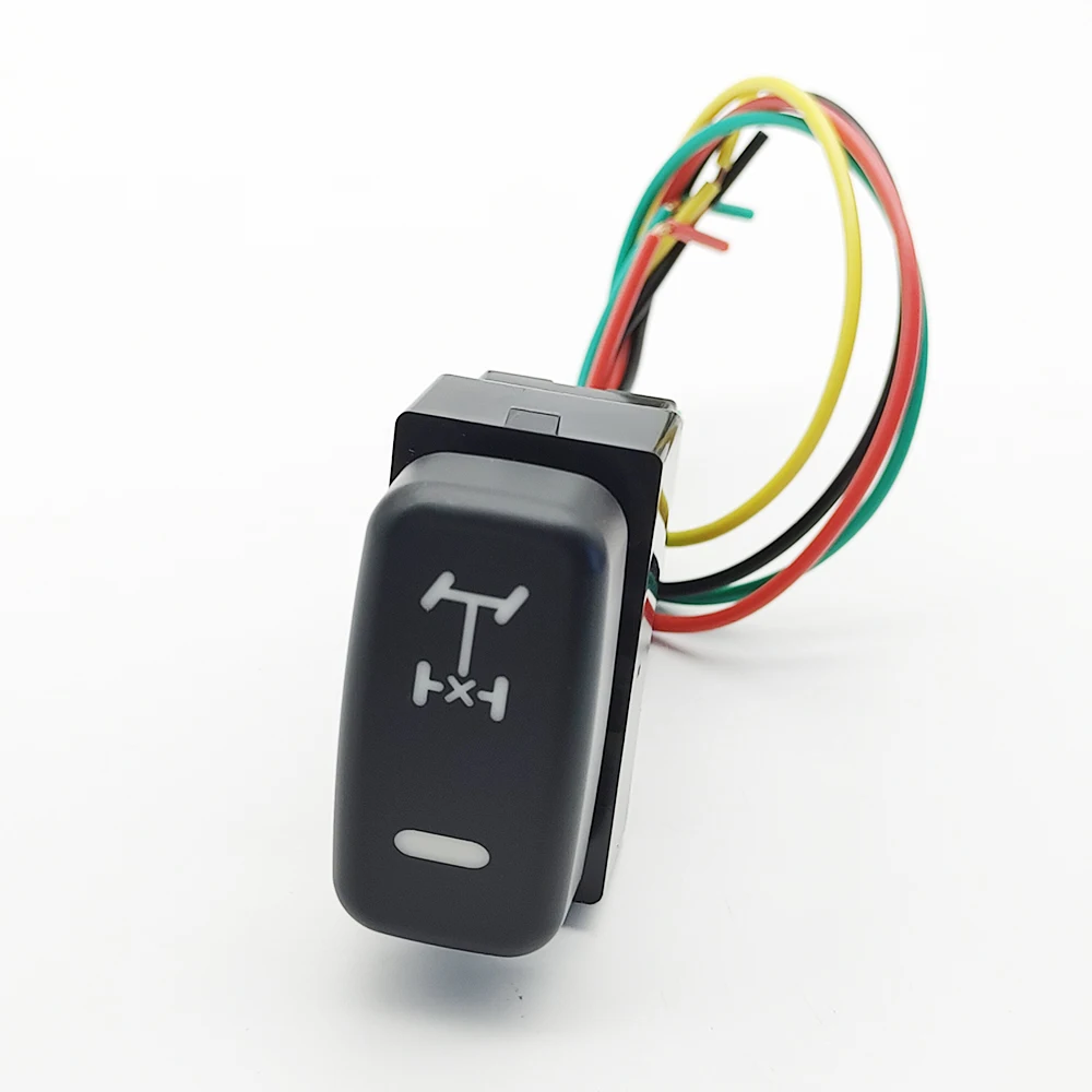 1Pc LED key switch power on off daytime running light DRL Mirror Switch Push Button For Mitsubishi Pajero V73 V93 V97 Lancer X: green