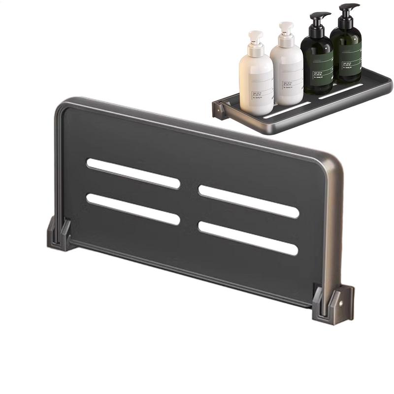 Folding RV Shelf Campers Fold-Down Wall Shelf For Shower Rack Organizer Aluminum Wall Storage Rack RV/Campers Interior Accessory