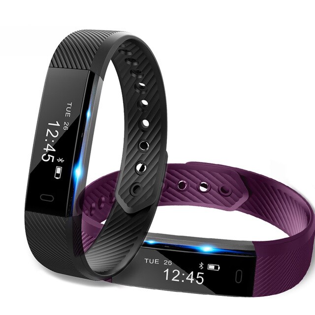 ID115 Banda Intelligente Contapassi Braccialetto Fitness SmartBand Allarme Orologio di Vibrazione Wristband pk ID107 fit bit miband2 Orologio Cuore